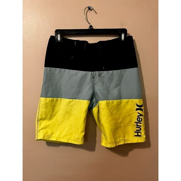 Boy's Hurley Color Block Swimming Trunks Size 14 [EXCELLENT] - Picture 1 of 3